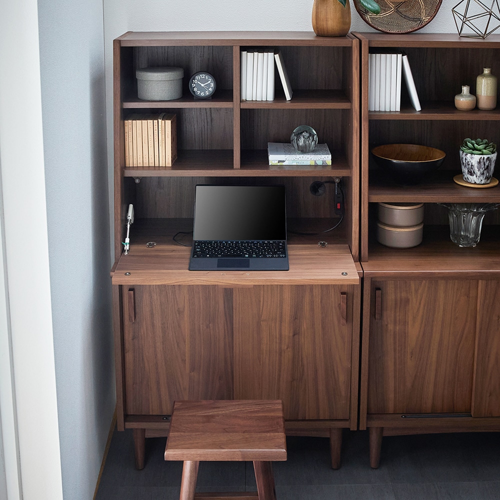 サイズ、デザインオーダー可！６パタパタ扉キャビネットウォルナット天然木●受注製作 サイズ、デザインオーダー可！6パタパタ扉キャビネット