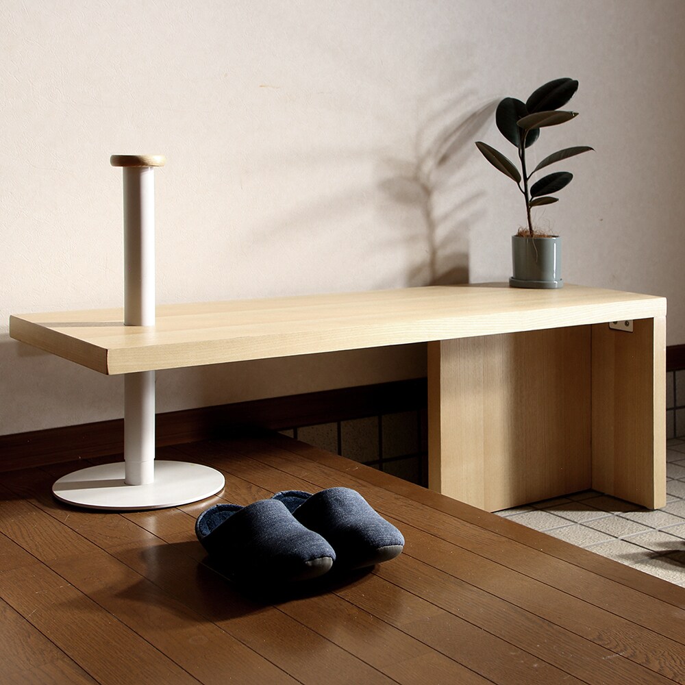 【ベルメゾン】玄関の段さを利用した框(かまち)のせ玄関ベンチ