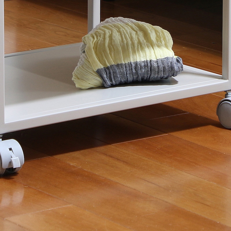 物がすぐ出しいれできるオープン棚/グレー