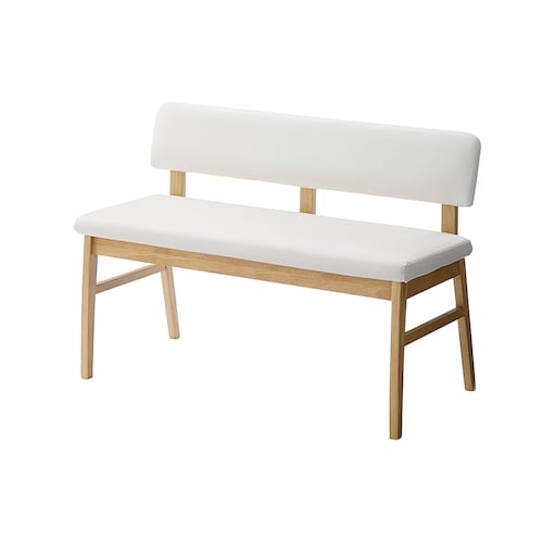 背もたれ付きで座りやすいダイニングベンチ