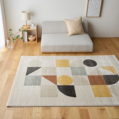 モダンデザインがおしゃれなウィルトン織りラグ