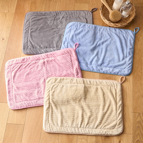 マイクロファイバー素材の吸水・抗菌防臭バスマット