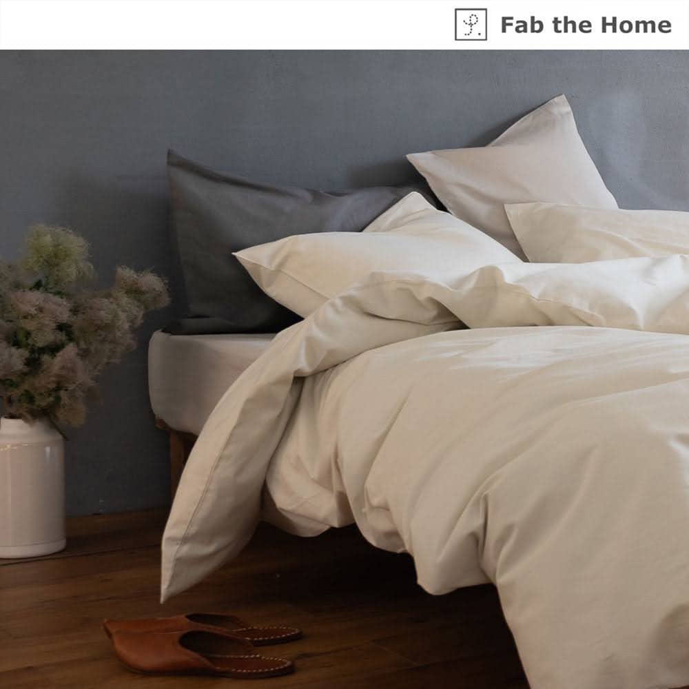 【ファブザホーム/Fab the Home】シンプル無地の綿ビエラ掛け布団カバー・枕カバー・ボックスシーツ