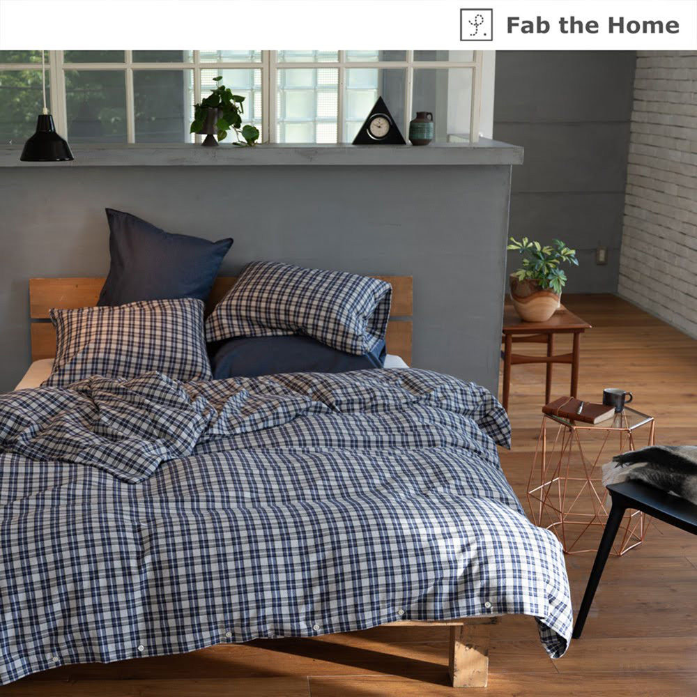 【ファブザホーム/Fab the Home】シックなチェック柄の綿ビエラ掛け布団カバー・枕カバー 【ファブザホーム/Fab the Home】シックなチェック柄の綿ビエラ掛け布団カバー・枕カバー