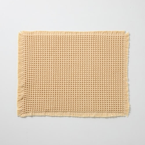 足触りが心地良いワッフルバスマット