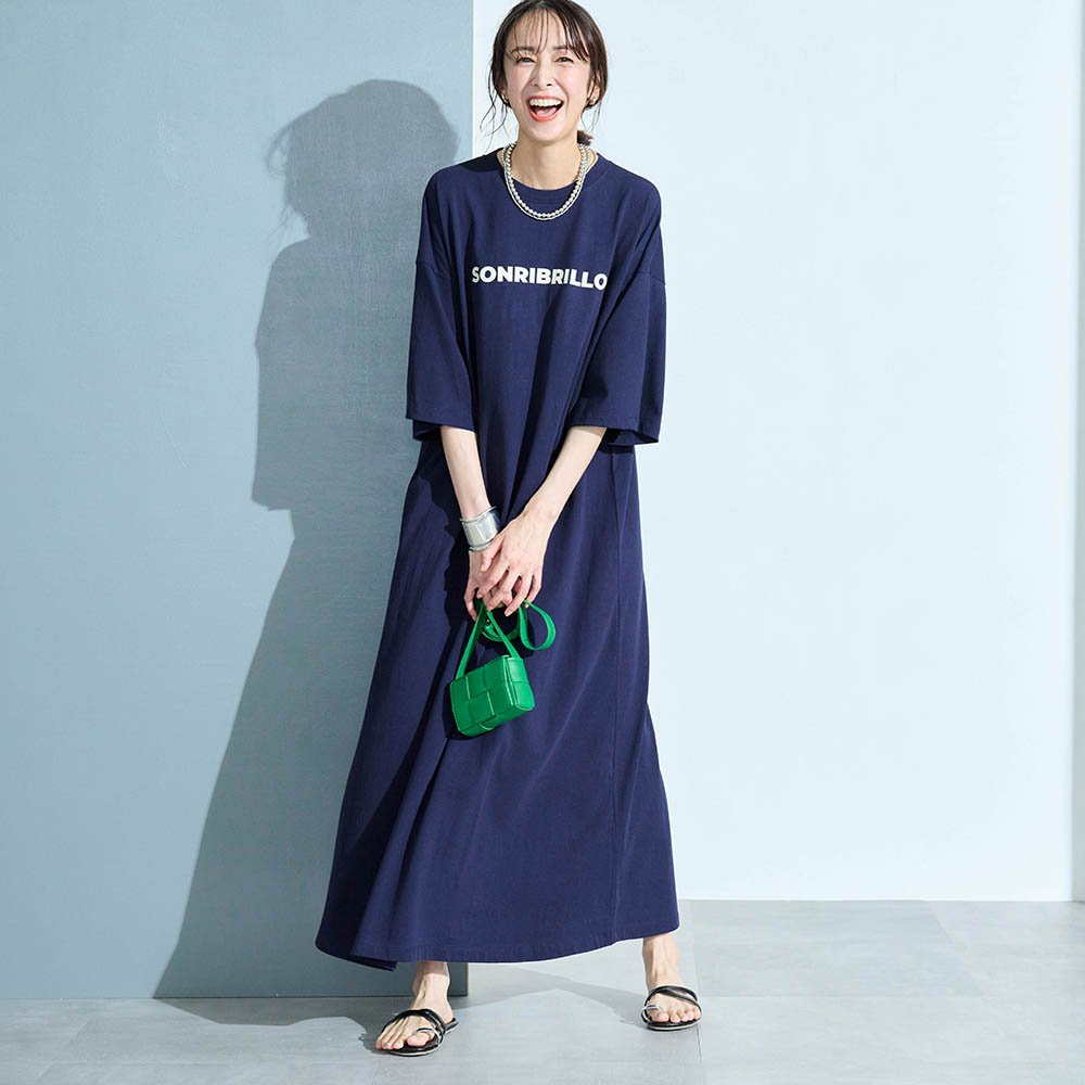 【イットマイセルフ/It myself】コットンロゴワンピース