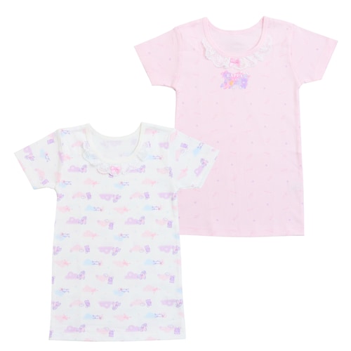 【２枚組】厚手であったか★綿素材スムース半袖シャツインナー【子供・ジュニア肌着】