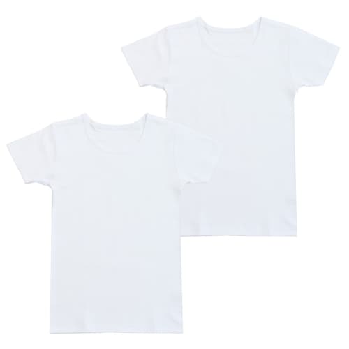 【２枚組】厚手であったか★綿素材スムース半袖シャツインナー【子供・ジュニア肌着】