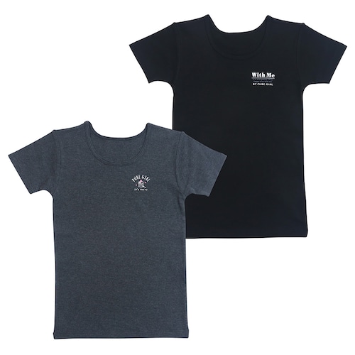 【２枚組】厚手であったか★綿素材スムース半袖シャツインナー【子供・ジュニア肌着】