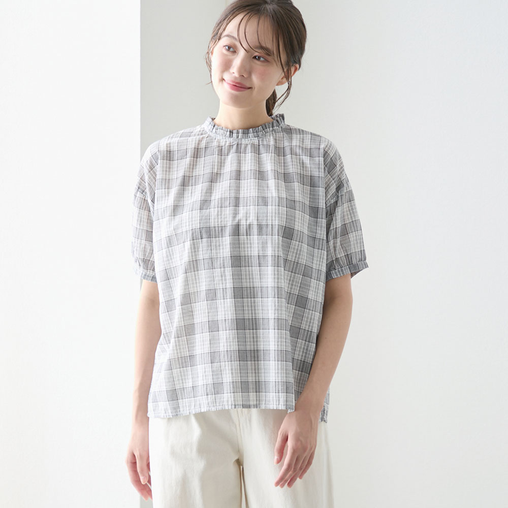 【ベルメゾン】フリル襟ブラウス