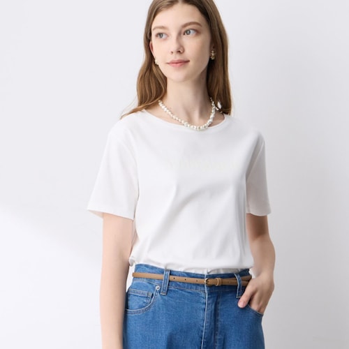同色ロゴTシャツ【接触冷感】