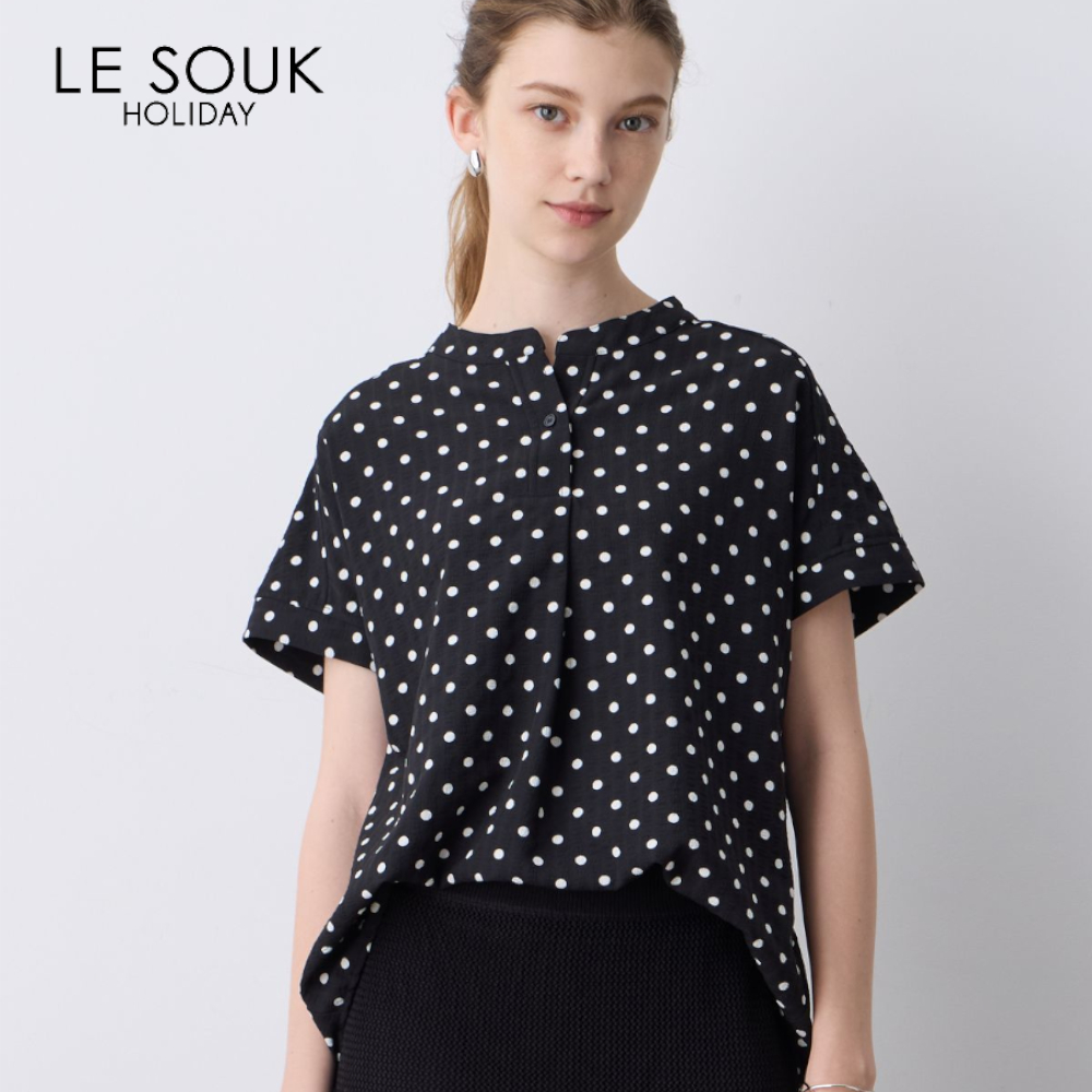 【ルスークホリデー/LE SOUK HOLIDAY】サッカー素材のブラウス