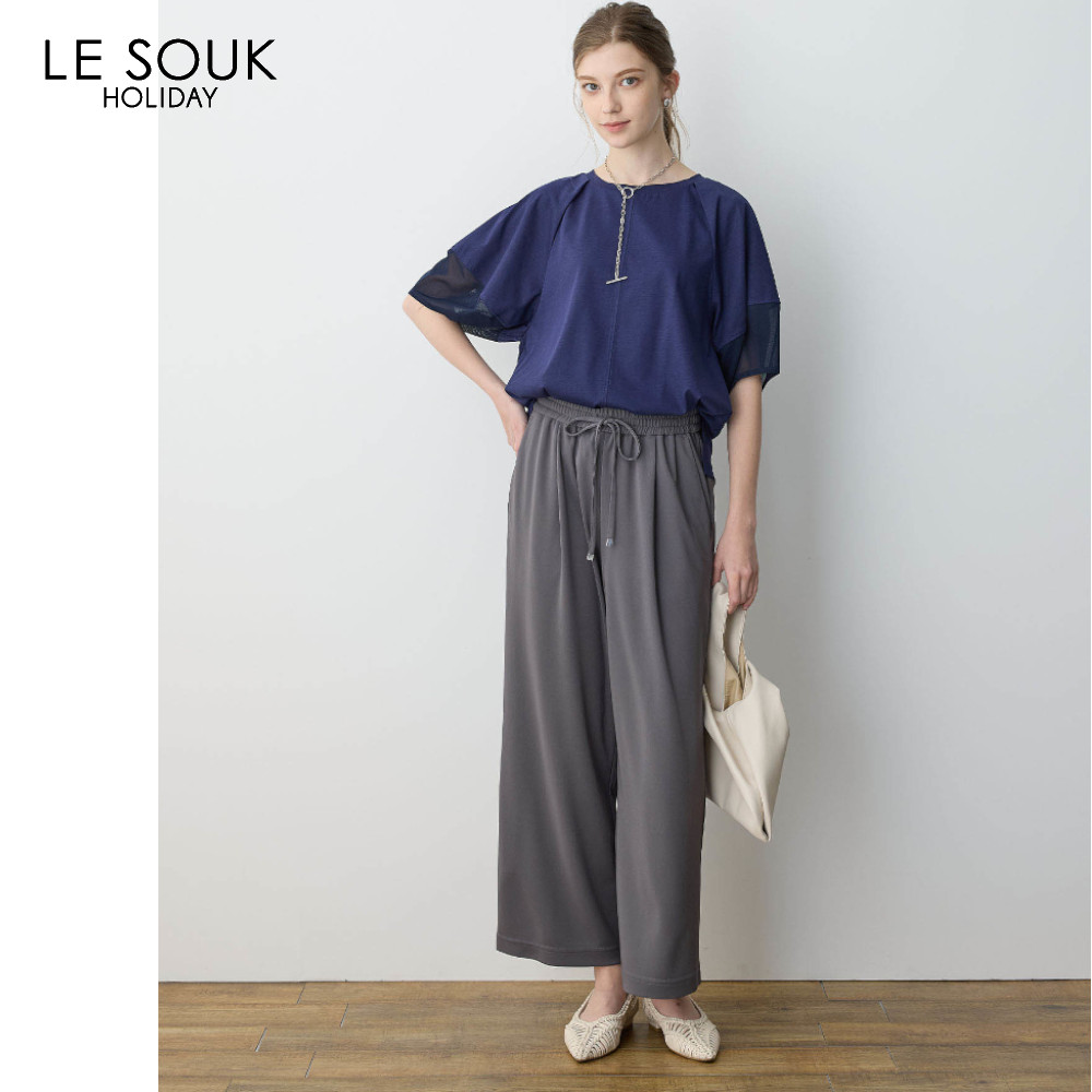 【ルスークホリデー/LE SOUK HOLIDAY】通気性がよくすぐ乾く夏のワイドパンツ 【ルスークホリデー/LE SOUK HOLIDAY】通気性がよくすぐ乾く夏のワイドパンツ
