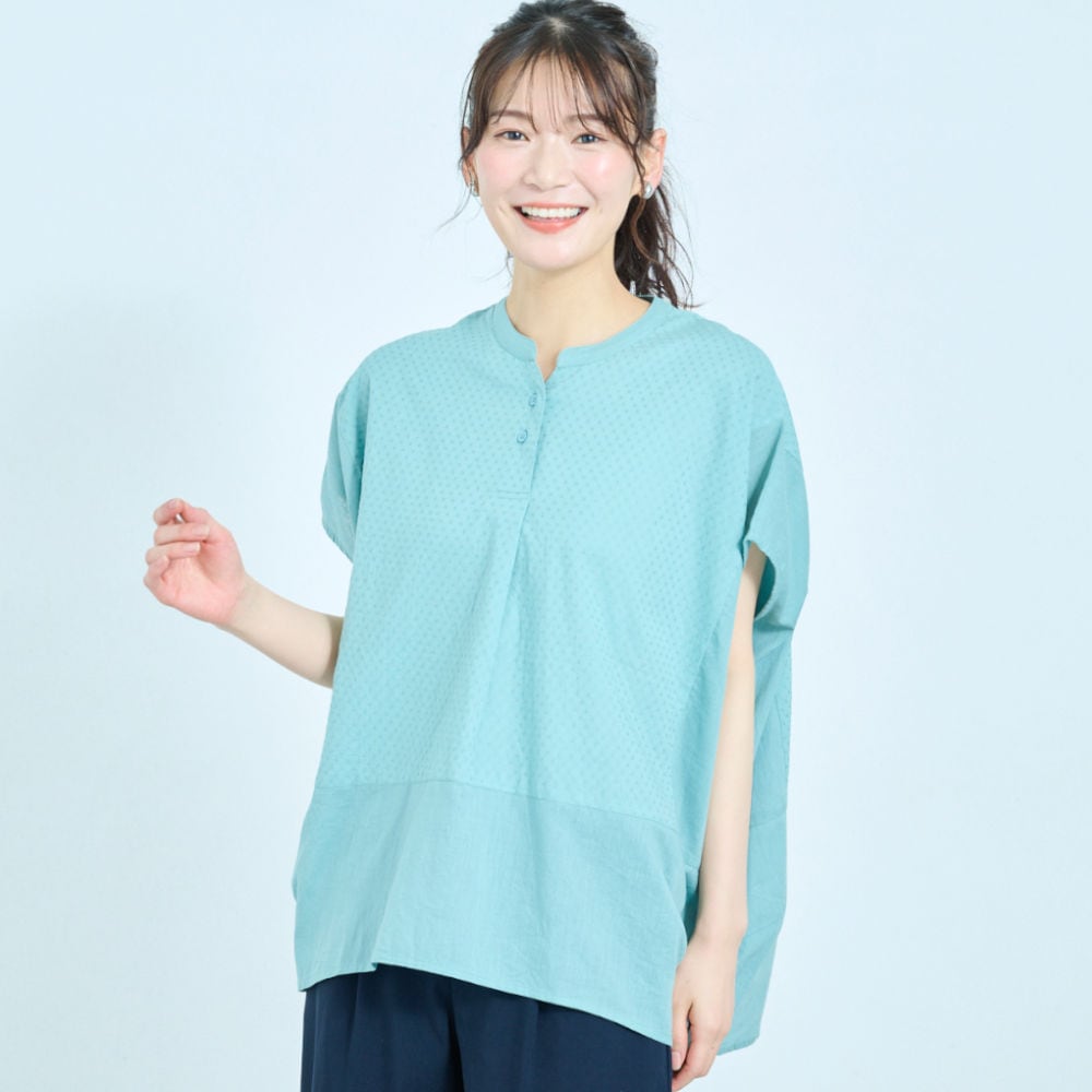 ★２０１９年購入×ゆったり目のシルエット◎コットン×リネン混の長袖デニムシャツ★45rpm 45R 即決 メンズも ユニセックスで