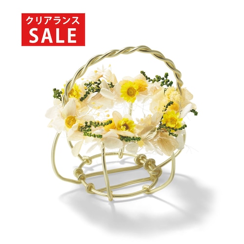 【クリアランス】【1回のみお届け】[シャインゴールド] ワイヤーワークを楽しむフラワーアレンジ手作りキット