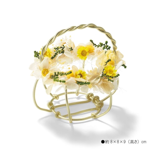 【クリアランス】【1回のみお届け】[シャインゴールド] ワイヤーワークを楽しむフラワーアレンジ手作りキット