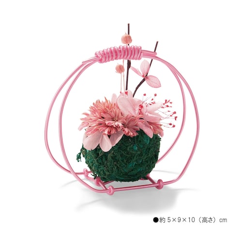 【クリアランス】【1回のみお届け】[ピンク] ワイヤーワークを楽しむフラワーアレンジ手作りキット