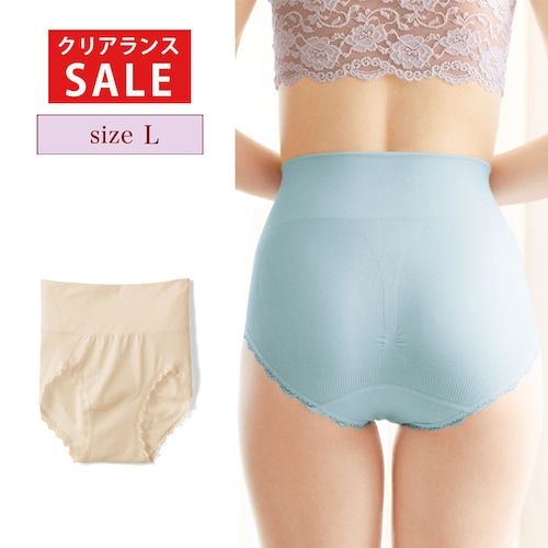 【クリアランス】【1回のみお届け】[アイボリーベージュ][Lサイズ] ソフトフィット成型ショーツ