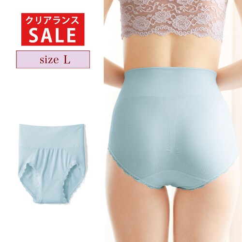 【クリアランス】【1回のみお届け】[サックス][Lサイズ] ソフトフィット成型ショーツ