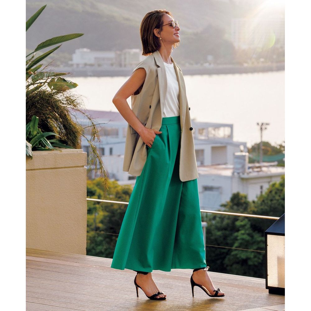 【オンワード樫山】【UNFILO/アンフィーロ】 FINE MOVE SUCKER ラップパンツ