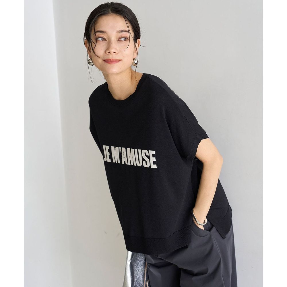 【オンワード樫山】【UNFILO/アンフィーロ】 スゴ機能美 ロゴフレンチスリーブニット