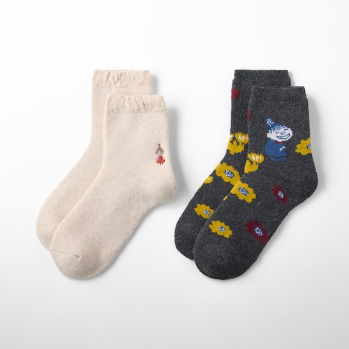 2足組クルー丈パイルソックス「ムーミン」
