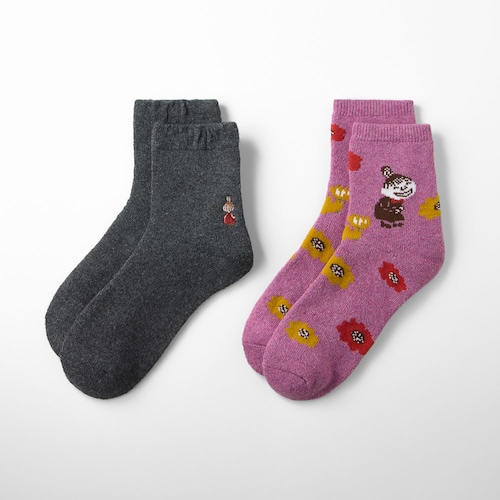 2足組クルー丈パイルソックス「ムーミン」