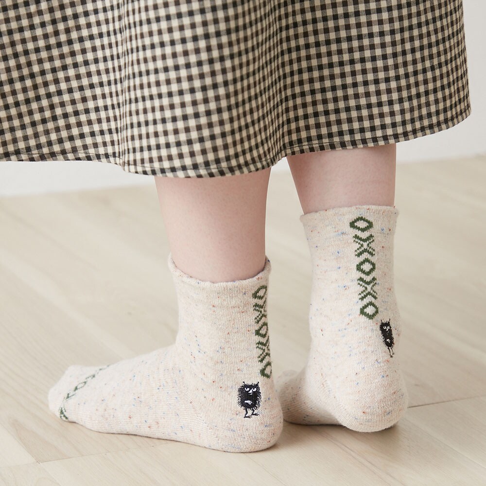 【ムーミン/MOOMIN】2足組クルー丈ソックス「ムーミン」