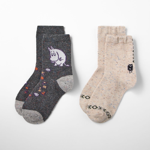 2足組クルー丈ソックス「ムーミン」