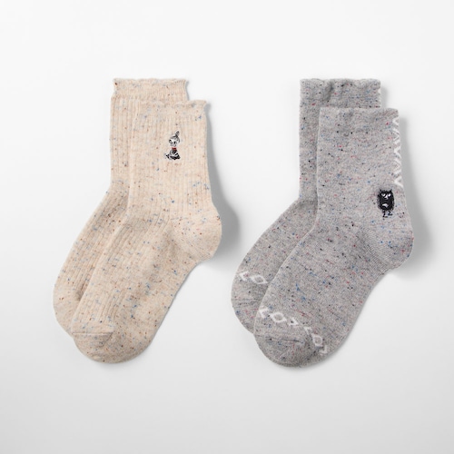 2足組クルー丈ソックス「ムーミン」