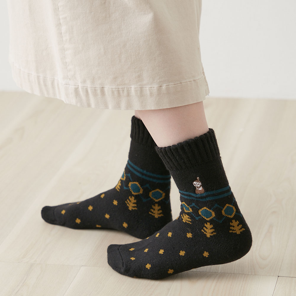 【ムーミン/MOOMIN】ウール混ソックス「ムーミン」 【ムーミン/MOOMIN】ウール混ソックス「ムーミン」