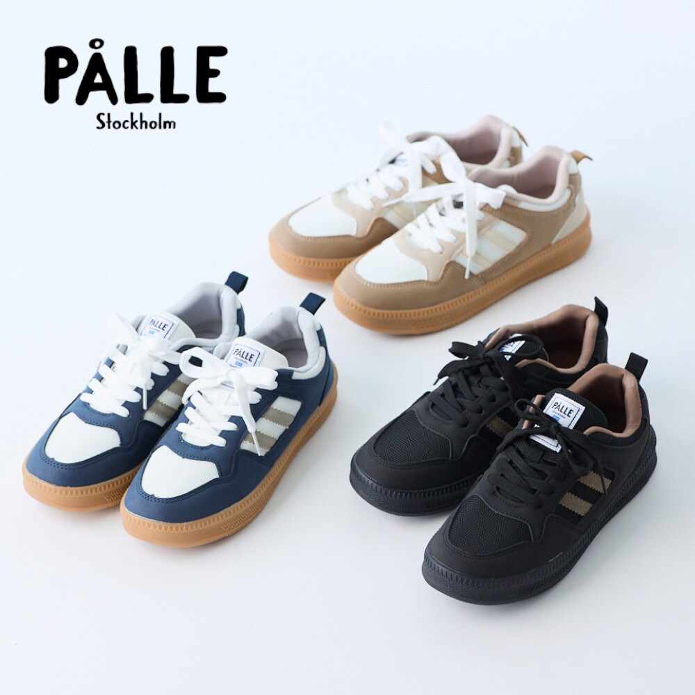 【ポレ/PALLE】レースアップサイドラインスニーカー