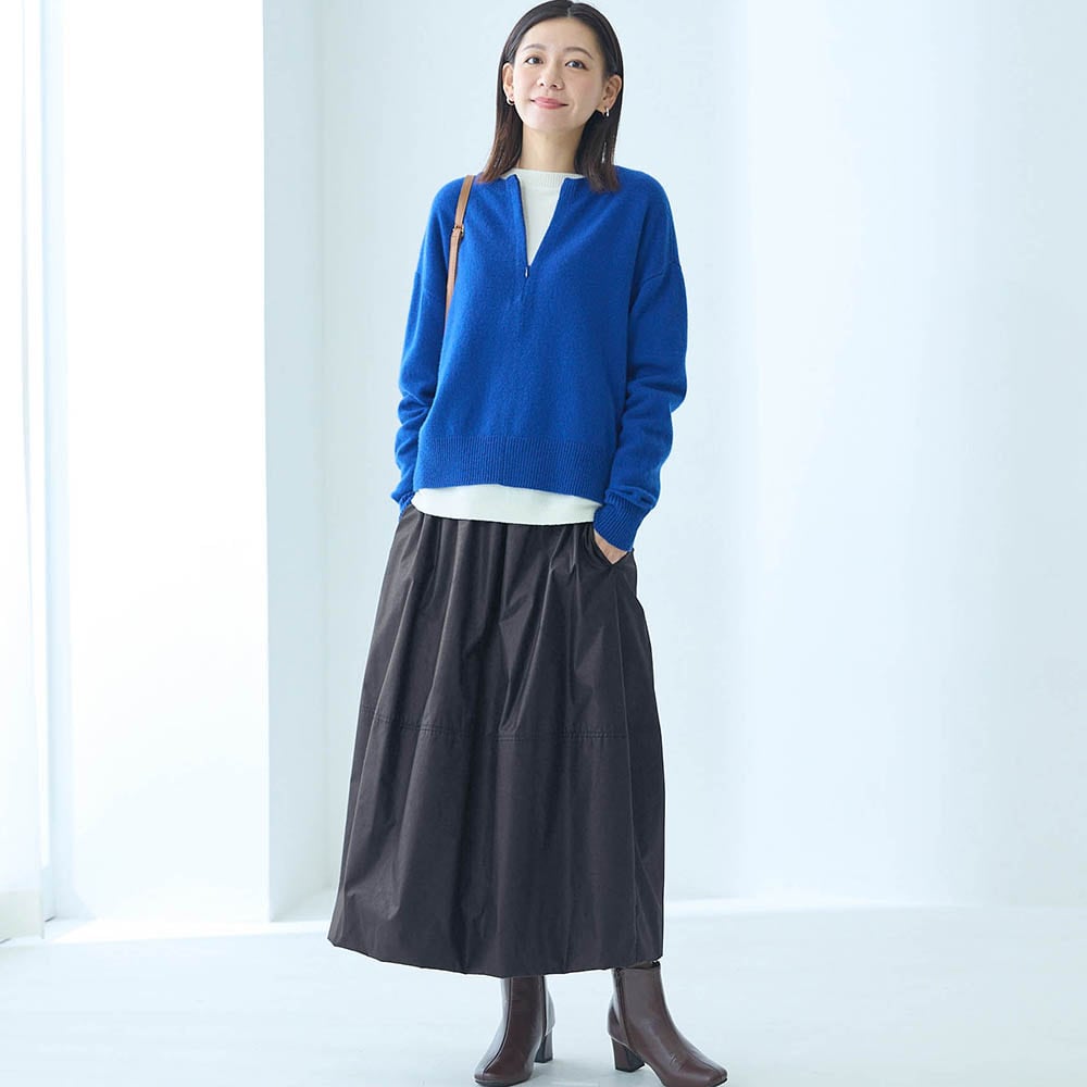 モデル身長172cm／M※写真は撮影用のため総丈+6cmになります。