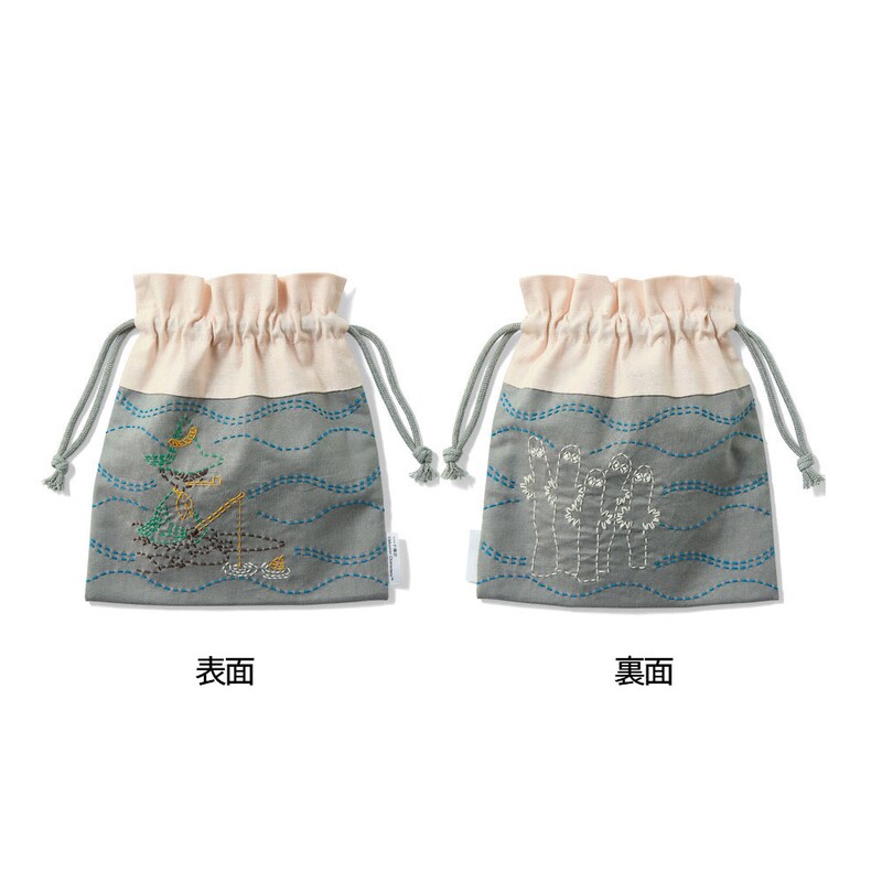 巾着 スナフキン＆ニョロニョロ●約20×18cm(ひも含まず)