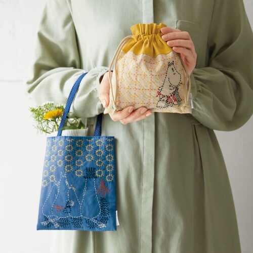 【定期お届け】 ムーミンで描く刺し子こもの手作りキット ：12回シリーズ