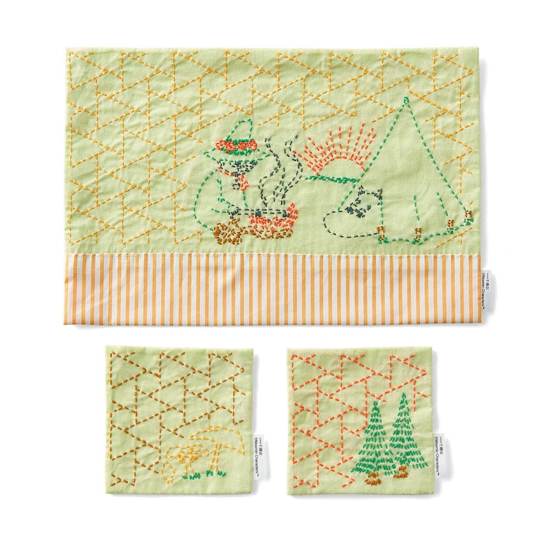 ティーマット＆コースター ムーミン＆スナフキン●ティーマット:約20×30cm