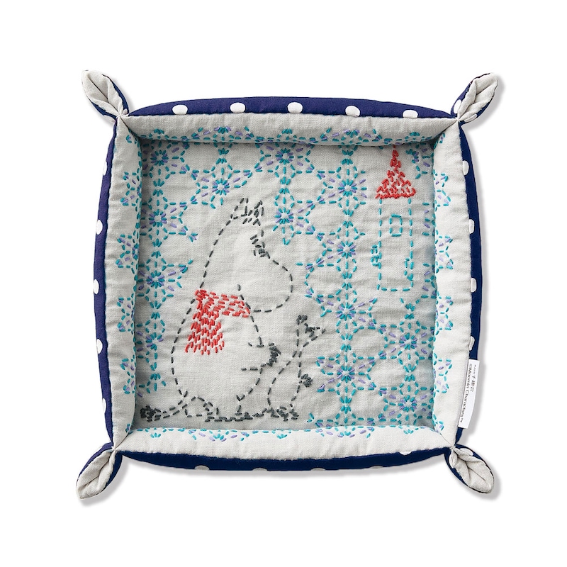 トレイ ムーミン＆ソフス●約18.5×18.5×3(高さ)cm