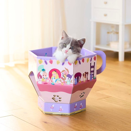 ティーカップ型の猫の爪とぎ「ふしぎの国のアリス」（ディズニー/Disney）