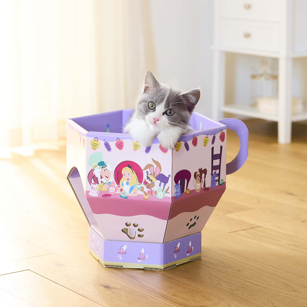 ティーカップ型の猫の爪とぎ「ふしぎの国のアリス」(ディズニー/Disney) ティーカップ型の猫の爪とぎ「ふしぎの国のアリス」(ディズニー/Disney)