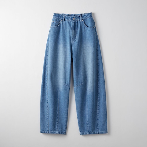 バレルレッグデニムパンツ(ウエスト調節可) 【子供ズボン】