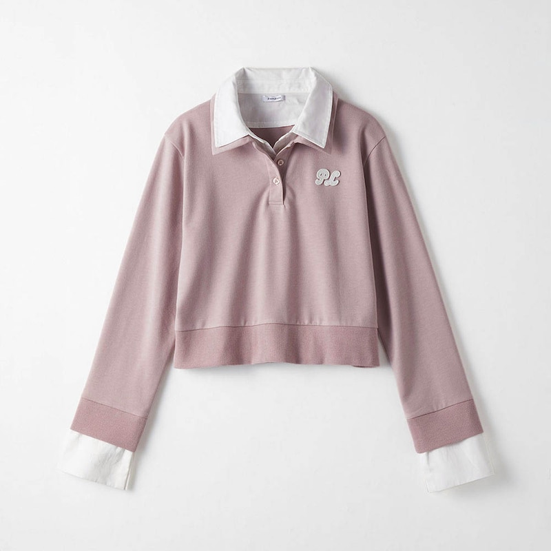 ピンクグレージュ×オフホワイト