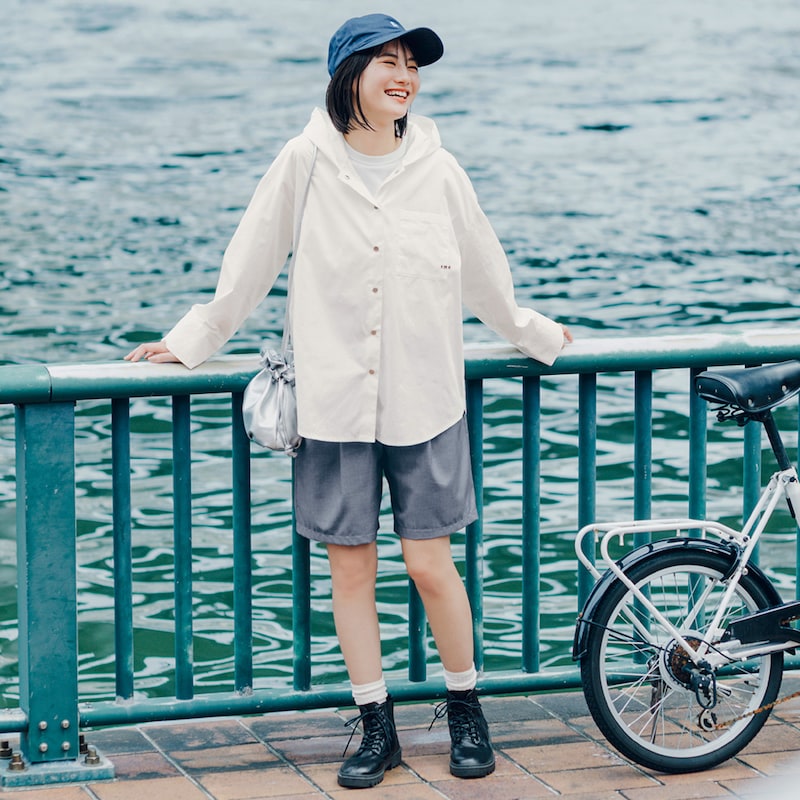 オフホワイト／モデル身長164cm・サイズJ-M