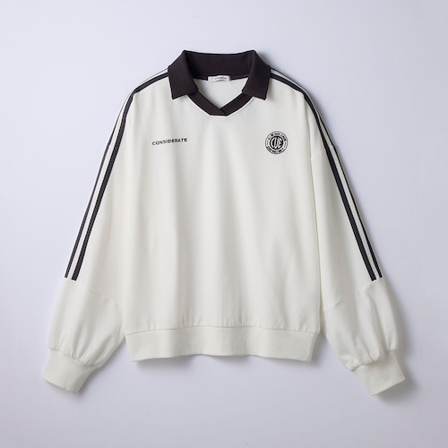 袖ライン綿ミニ裏毛ゲームプルオーバー 【子供服 長袖】