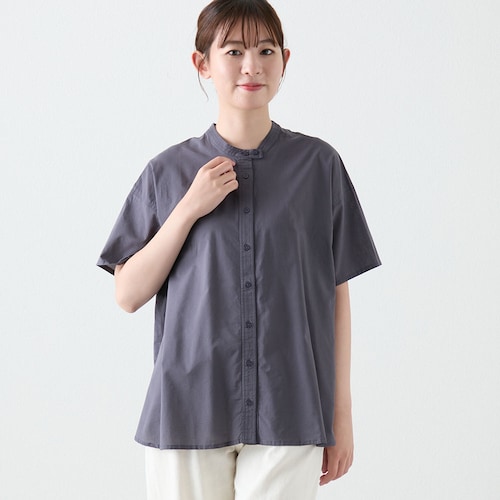 無地チュニック5分袖ブラウス