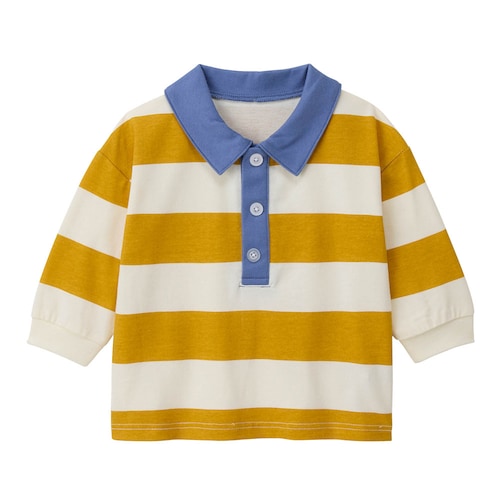 ラガーシャツデザイン長袖Ｔシャツ 【ベビー服】