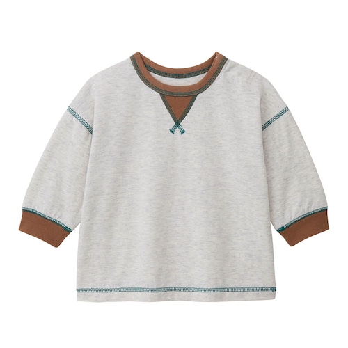 配色ガゼット長袖Ｔシャツ 【ベビー服】