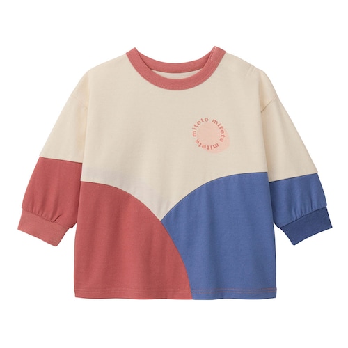 配色切替えデザイン長袖Ｔシャツ 【ベビー服】