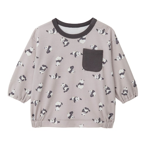 アニマルかわいいバルーンシルエット総柄長袖Ｔシャツ 【ベビー服】