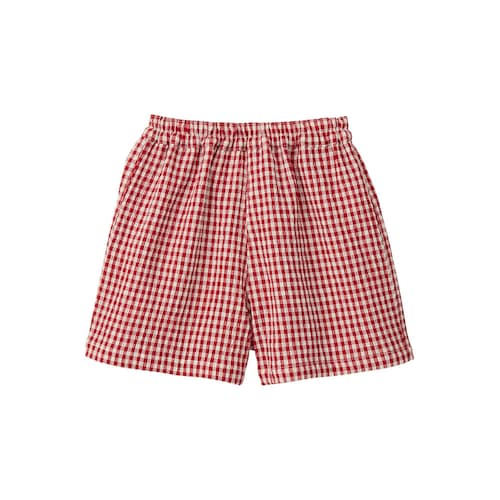 ギンガムチェックセットアップ（半袖Ｔシャツ・ハーフパンツバラ売り） 【ベビー服】