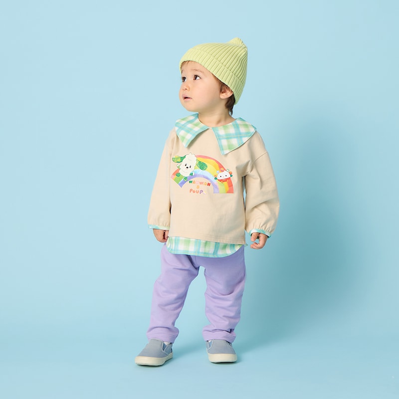 グリーン系／モデル身長78.5cm・80サイズ着用・体重9.9kg